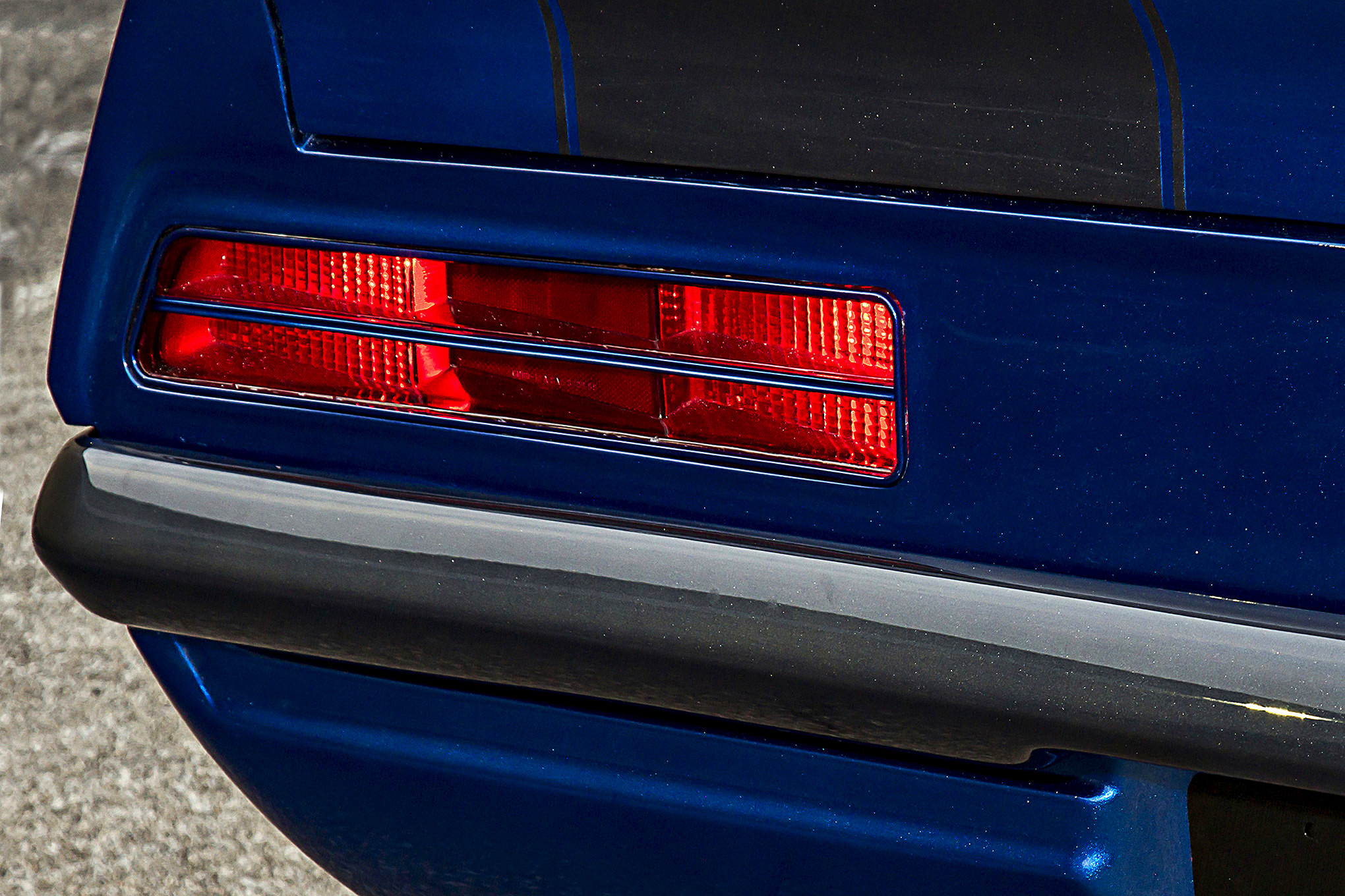 Custom Blue Chevy Camaro Boss Taillights - Photo by Dominick Damato