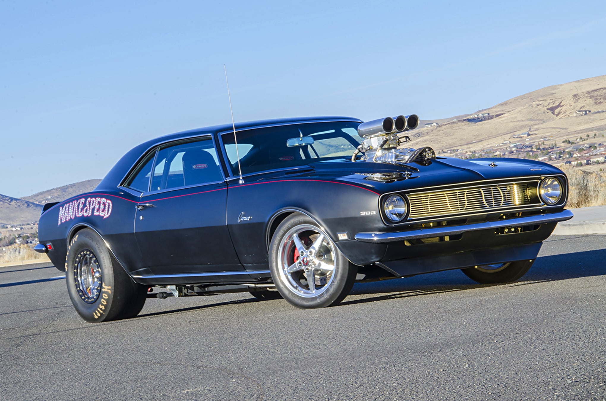 Black Chevy Camaro 383 with Chrome Grille - Photo by Steve Temple