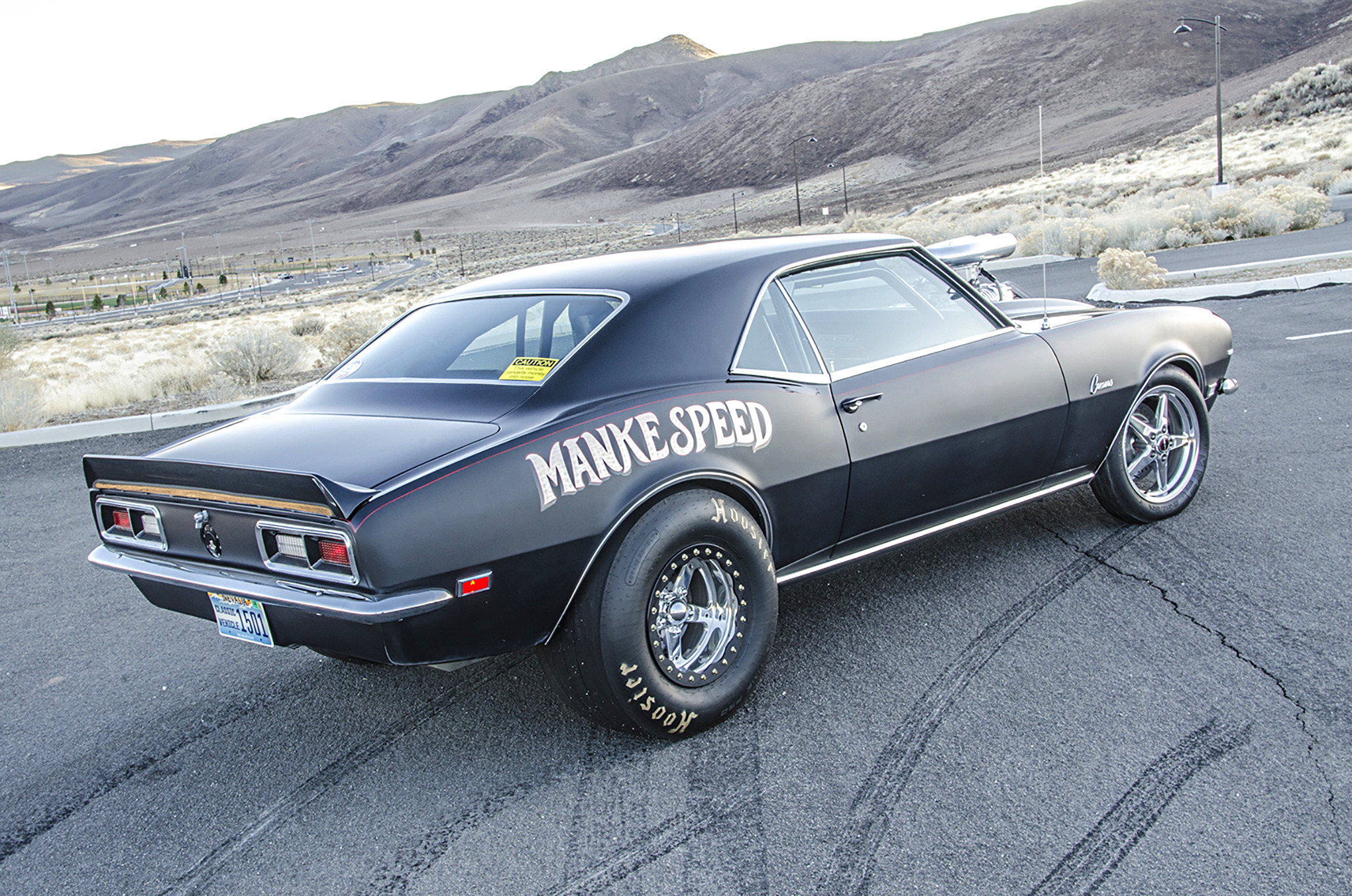 Hoosier Tires on Custom Black Chevy Camaro 383 - Photo by Steve Temple