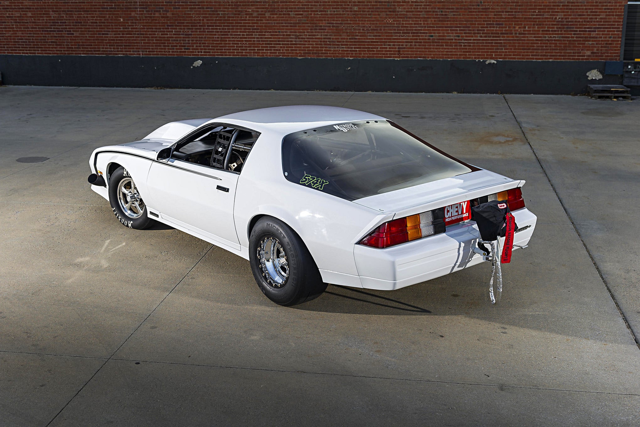 Rear Bumper with Tow Hook on White Chevy Camaro - Photo by Grant Cox