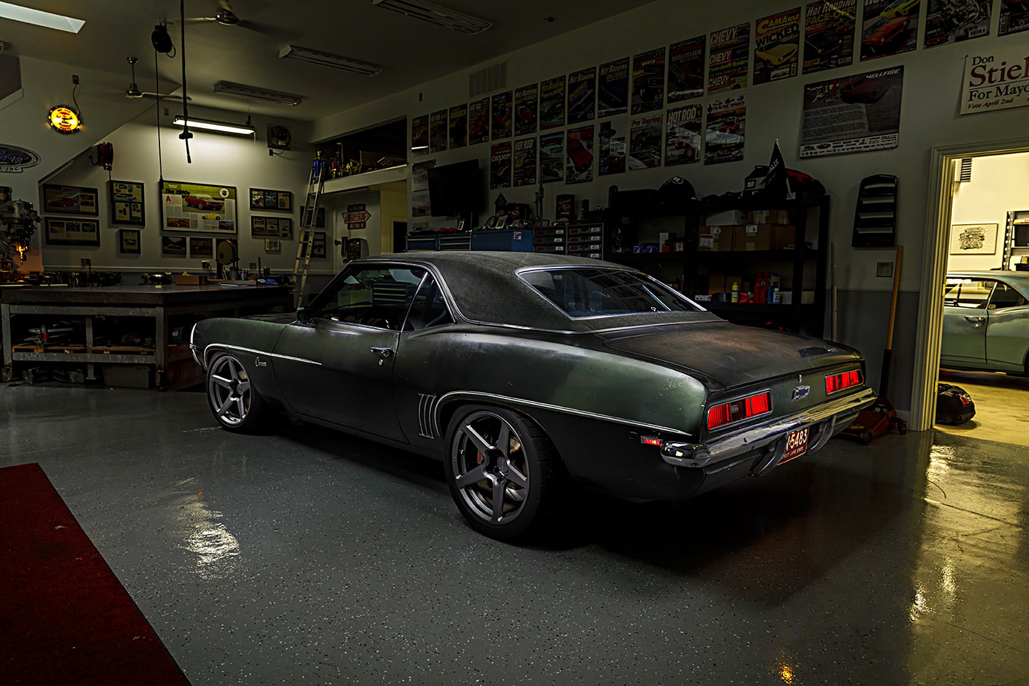 Gray Chevy Camaro with Chrome Rear Bumper Cover - Photo by Robert McGaffin