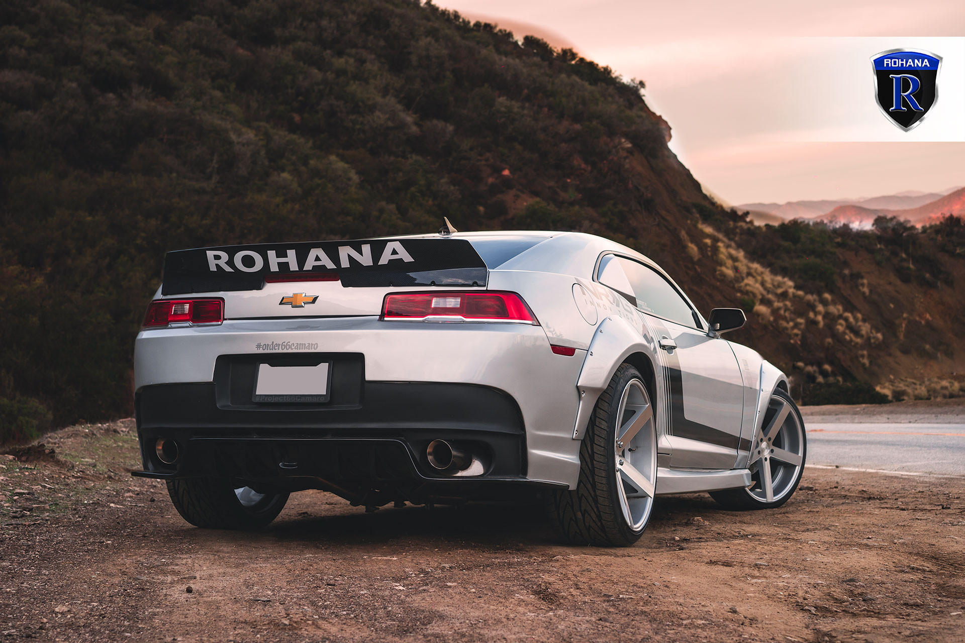 Chevy Camaro With Large Duck Tail Spoiler - Photo by Rohana Wheels
