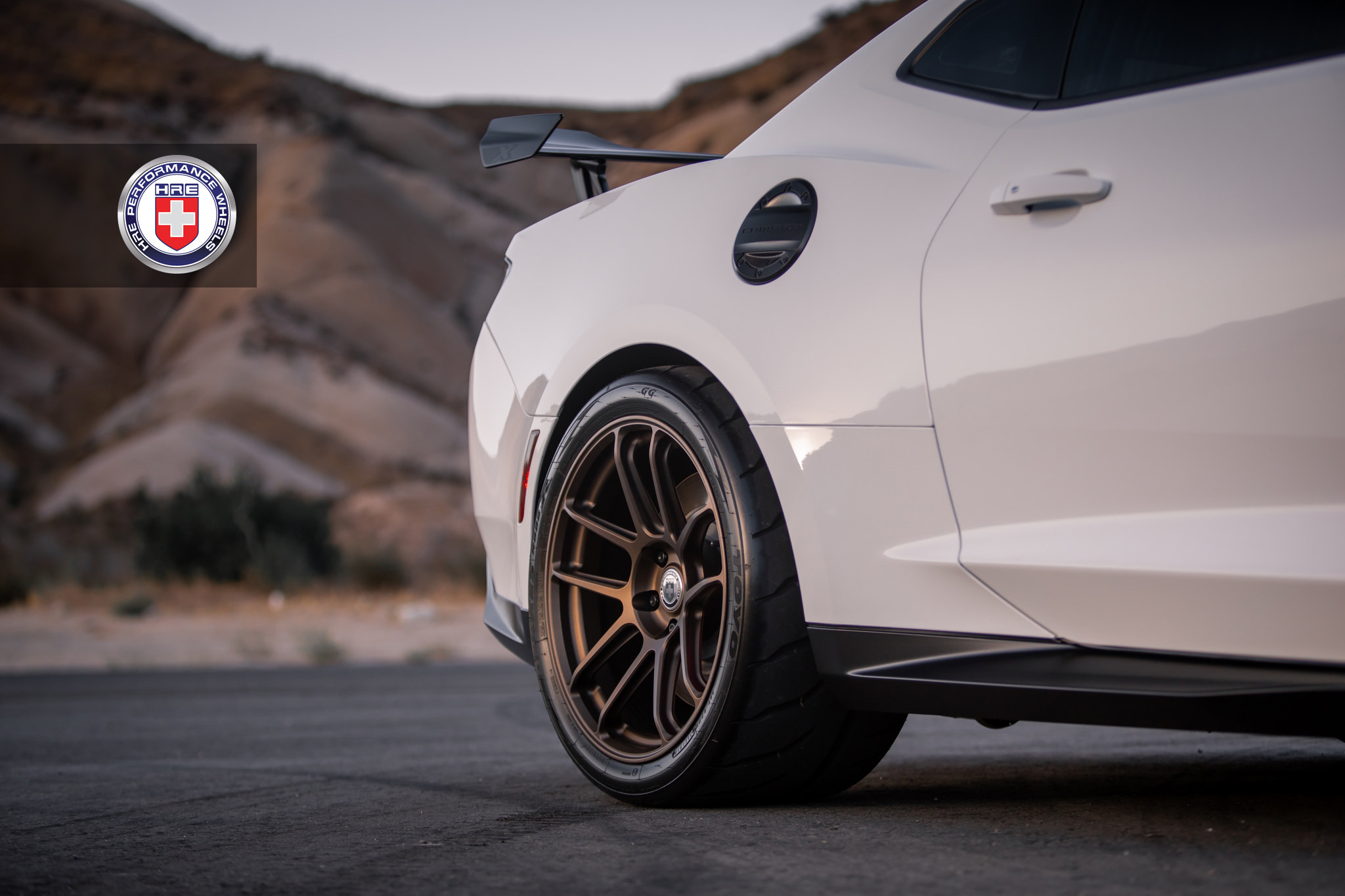 White Chevy Camaro with Custom HRE Performance Wheels - Photo by HRE Wheels