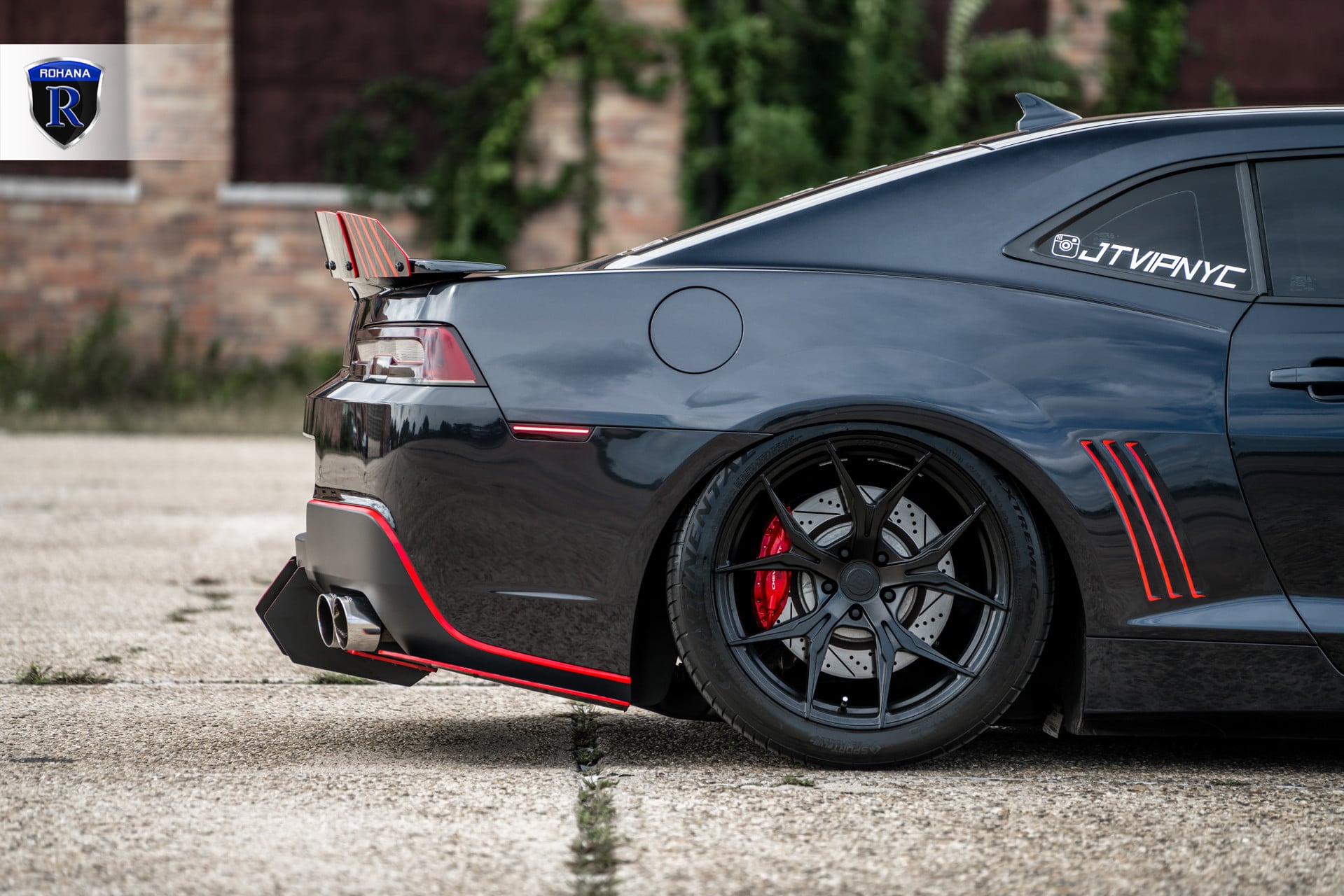 Rohana Wheels on Custom Gray Chevy Camaro - Photo by Rohana Wheels
