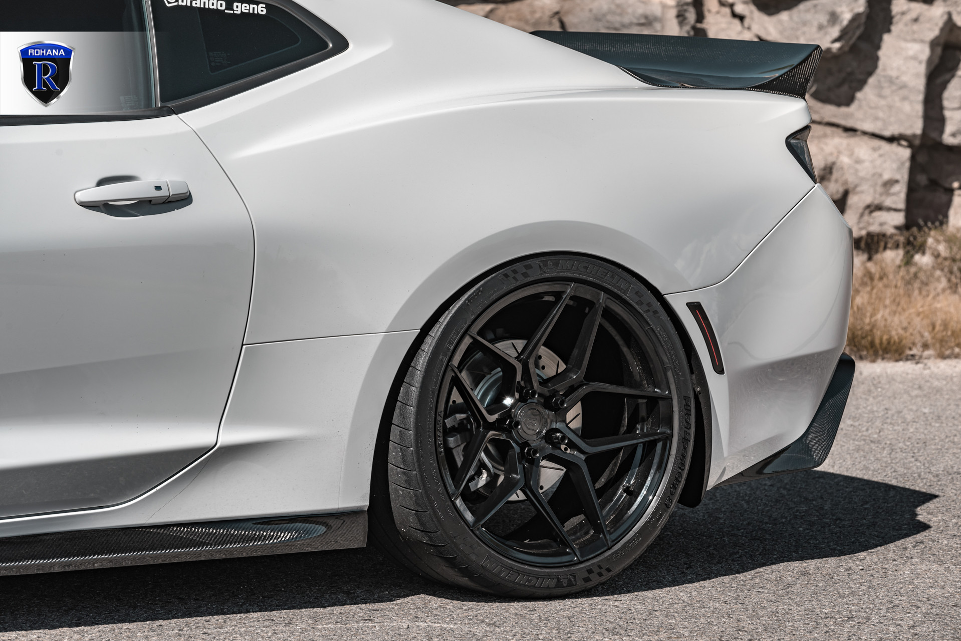 White Chevy Camaro with Rohana Wheels - Photo by Rohana Wheels