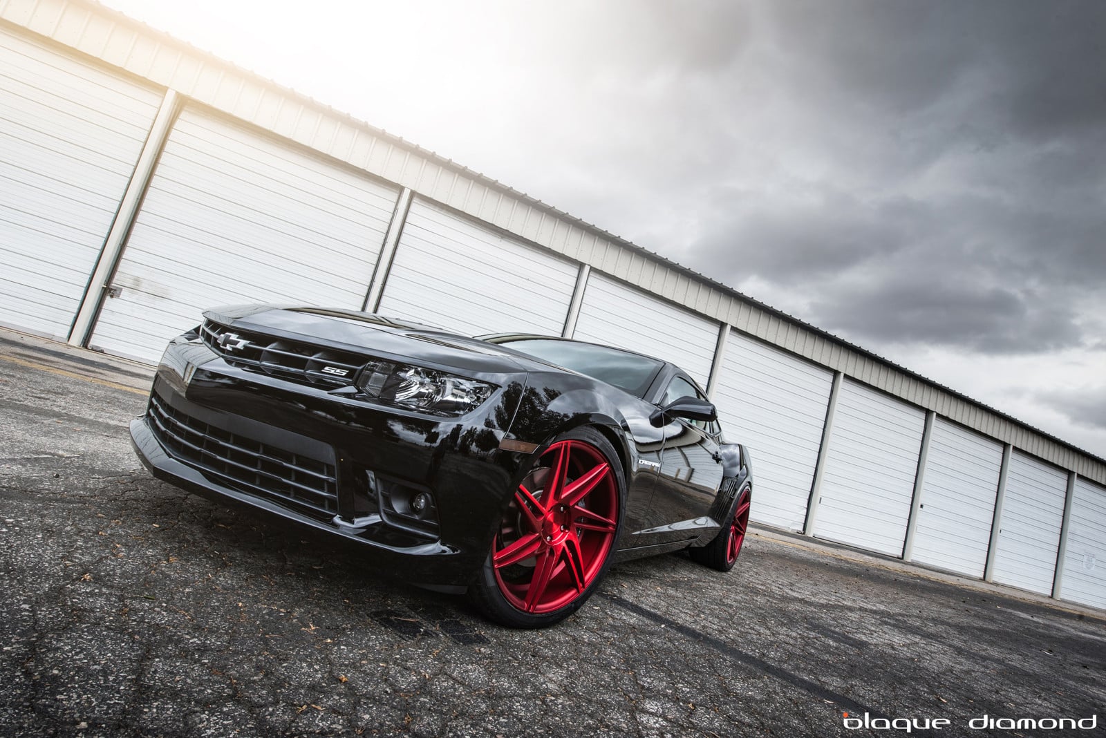 Custom Painted Blaque Diamond Wheels on Chevy Camaro SS - Photo by Blaque Diamond