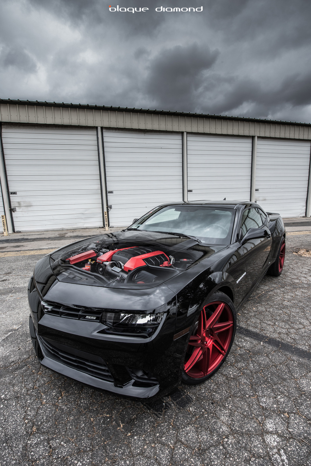 Custom painted Engine Head on Chevy Camaro LS engine - Photo by Blaque Diamond