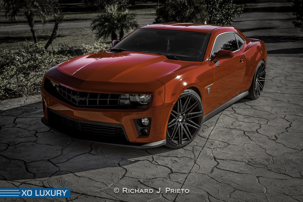 Red Chevy Camaro ZL1 on Custom Rims - Photo by XO Luxury