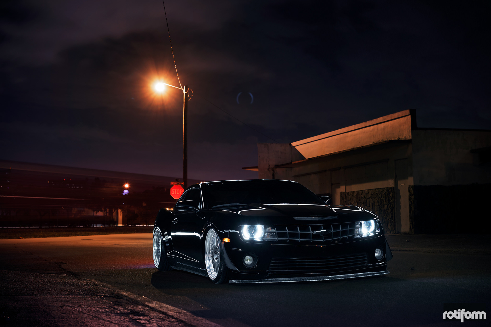 Black Chevy Camaro SS White LED Halos - Photo by Rotiform