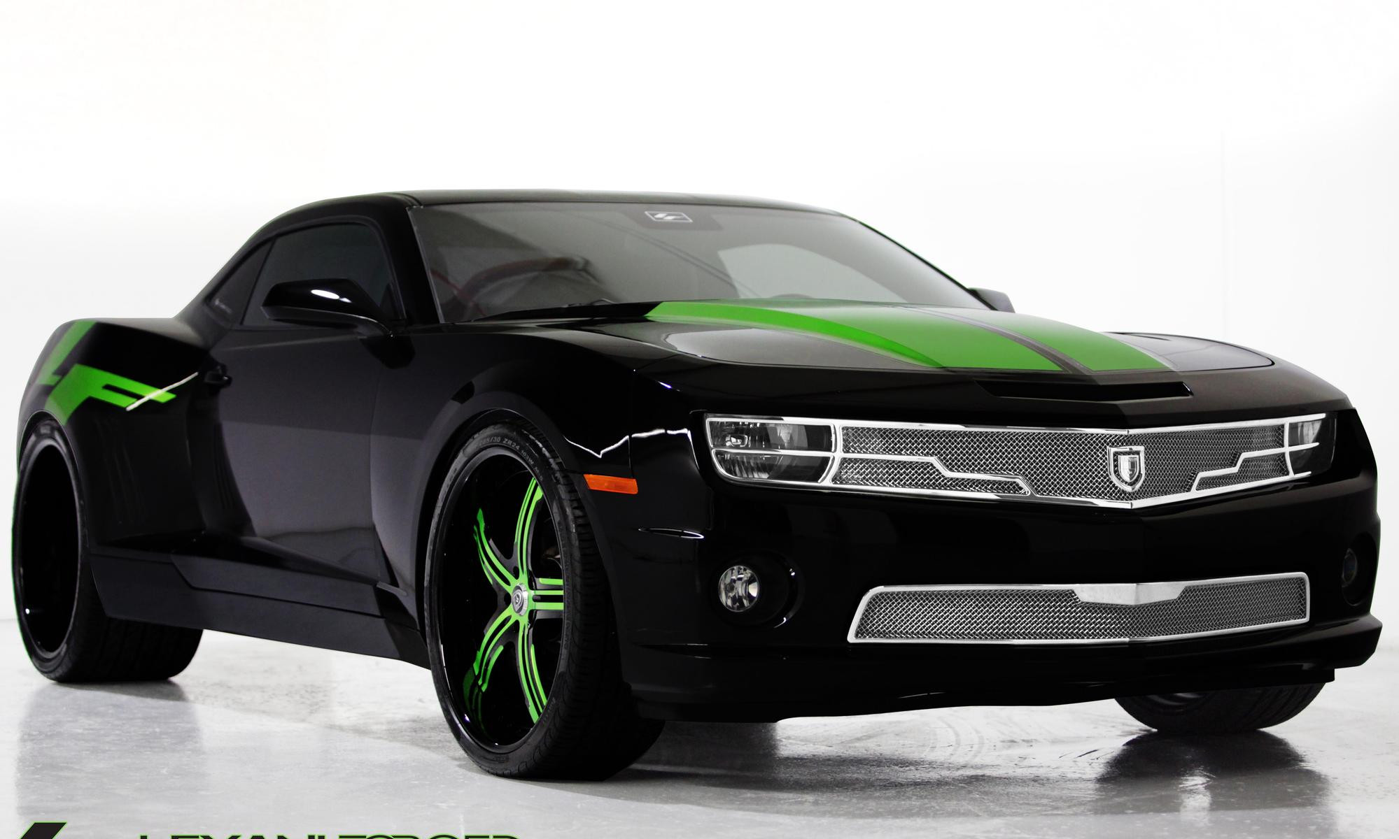 Wide Body Chevy Camaro with Custom Body Kit - Photo by Lexani