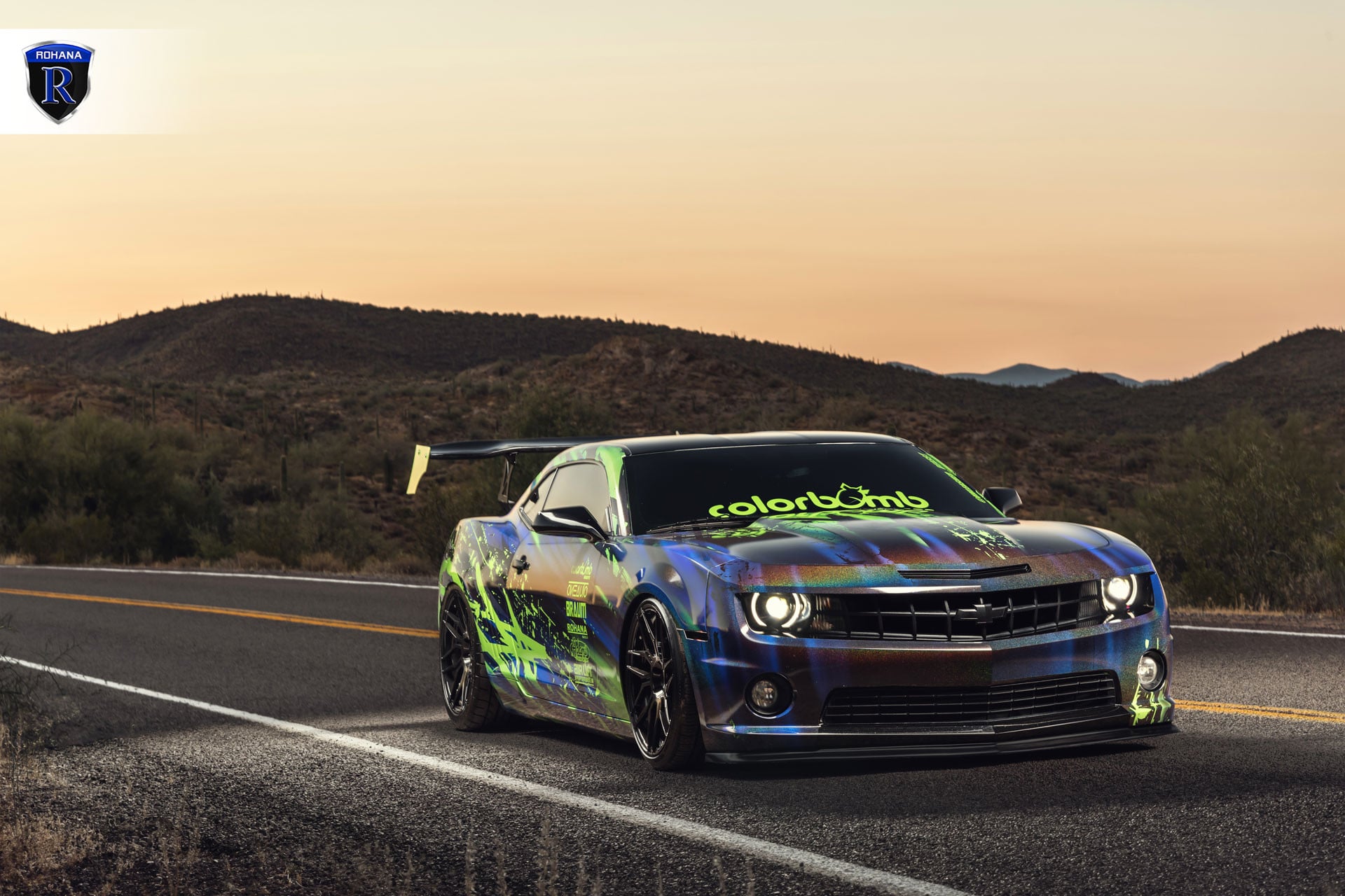 Colorful Chevy Camaro with Aftermarket Grille - Photo by Rohana