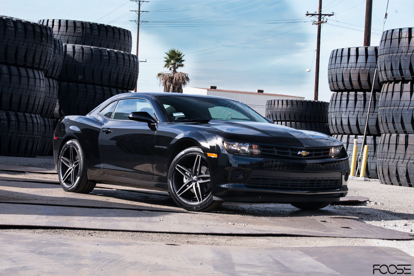 Custom Rims with Dark Tint on Chevy Camaro - Photo by Foose