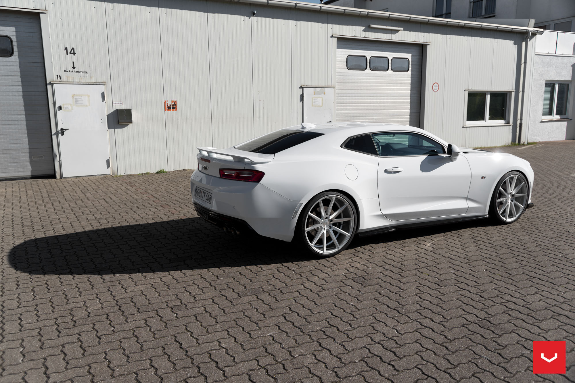 White Chevy Camaro on Chrome VFS Vossen Rims - Photo by Vossen