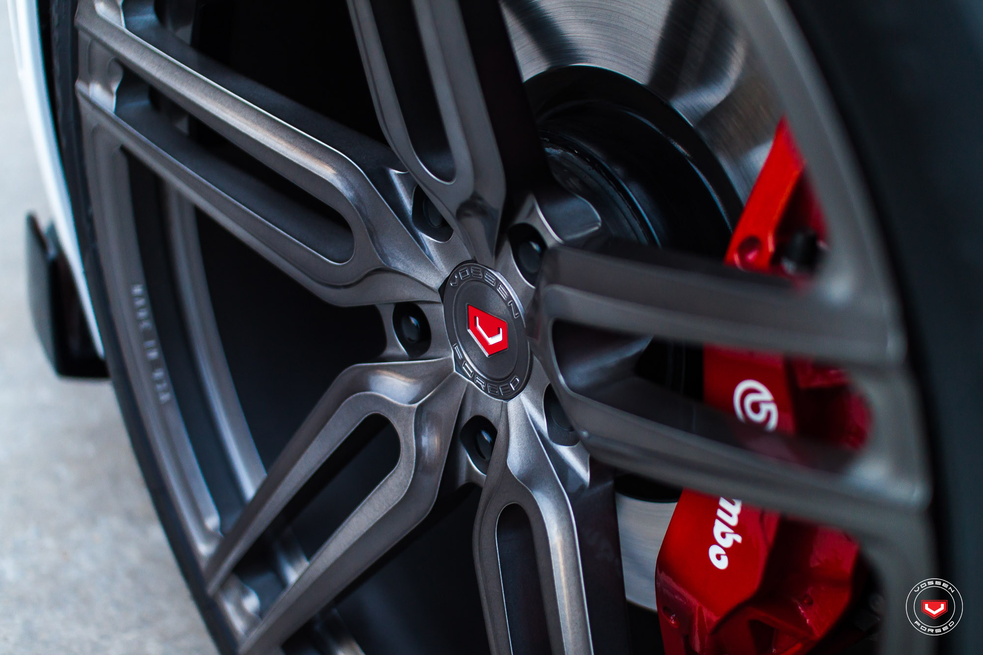 HC Forged Vossen Wheels with Red Brakes on Chevy Camaro - Photo by Vossen