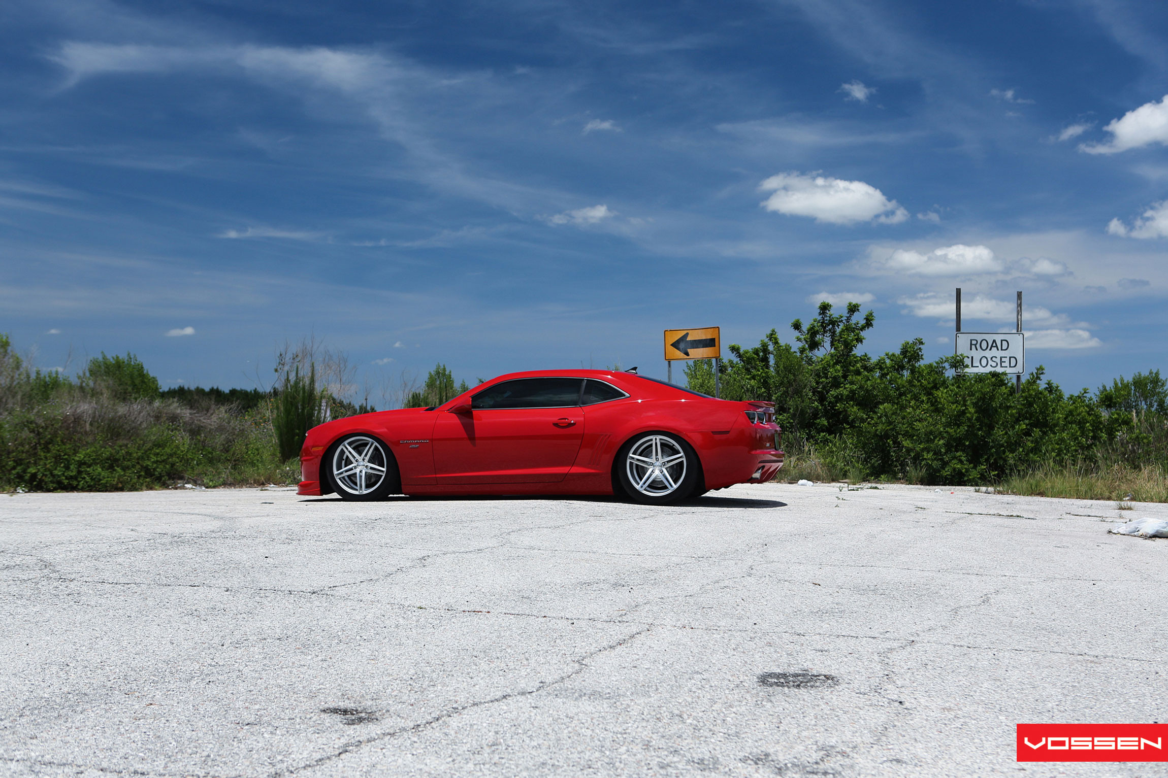 Red Chevy Camaro with Rear Diffuser - Photo by Vossen