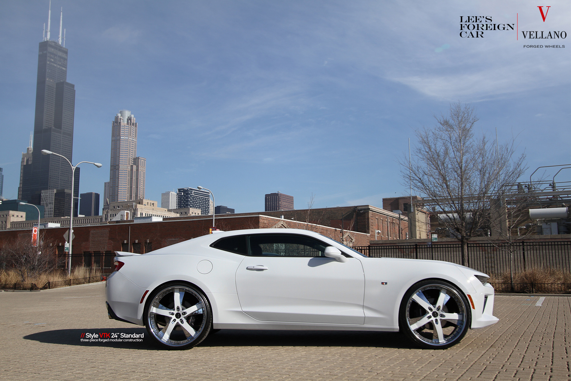 Vellano Wheels on White Chevy Camaro SS - Photo by Vellano