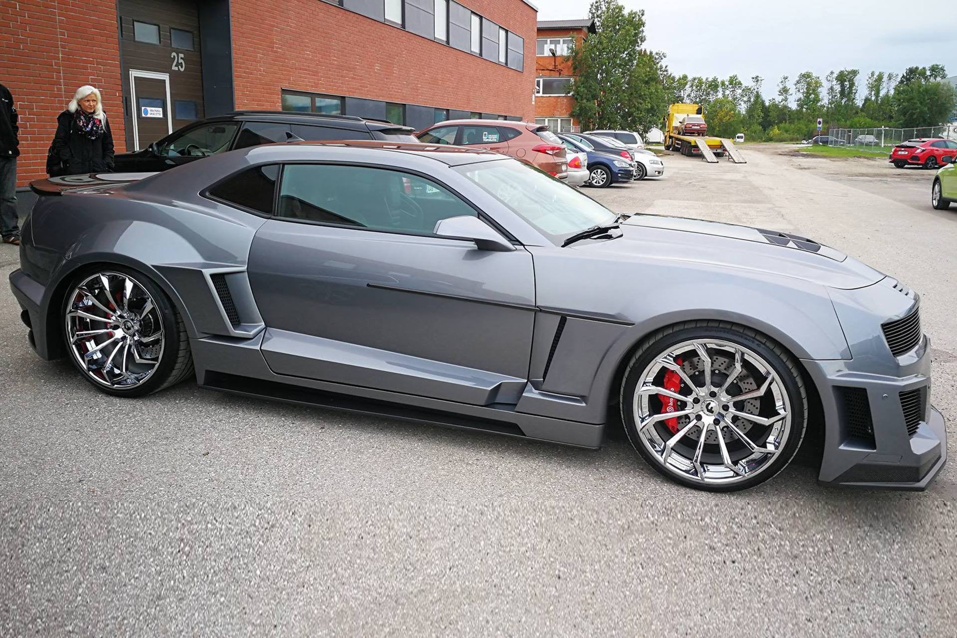 Gray Chevy Camaro with Chrome Forgiato Wheels - Photo by Forgiato