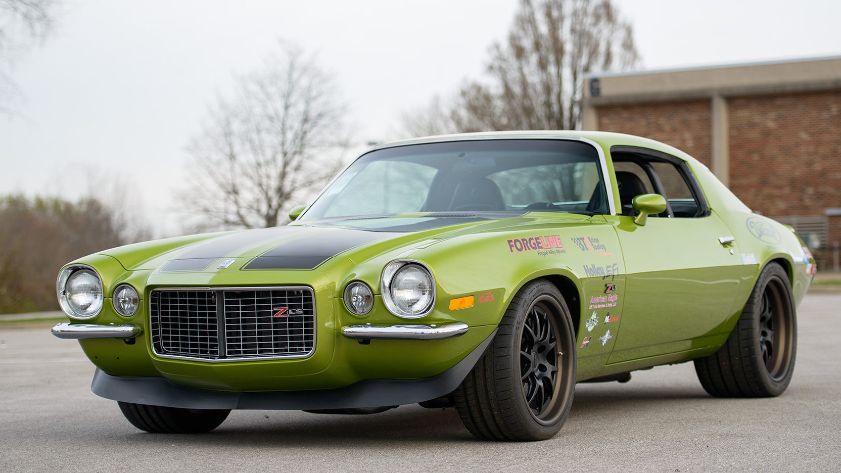 Custom Green Debadged Chevy Camaro ZLS - Photo by Forgeline Motorsports