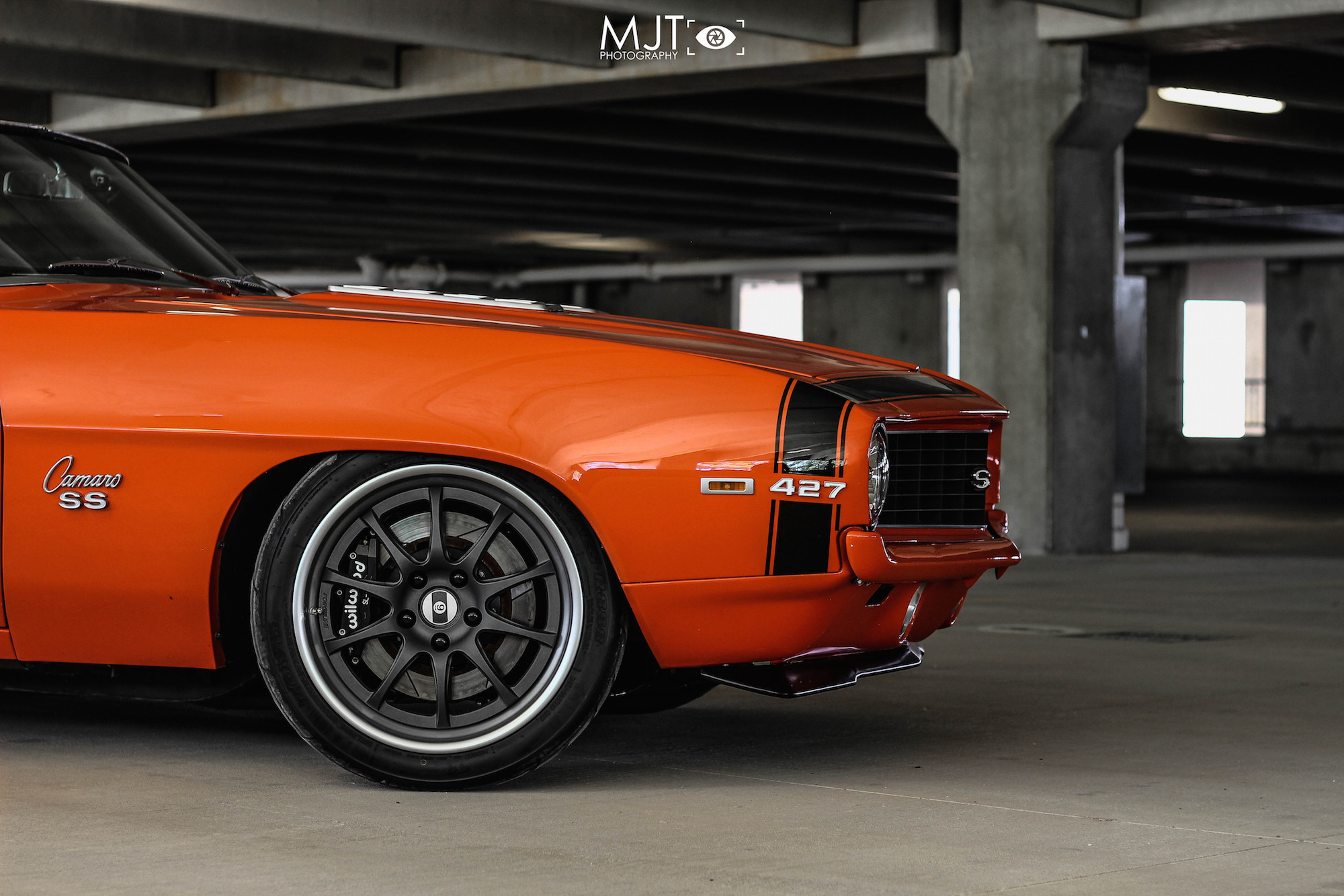 Red Convertible Chevy Camaro with Black Forgeline Rims - Photo by Forgeline Motorsports