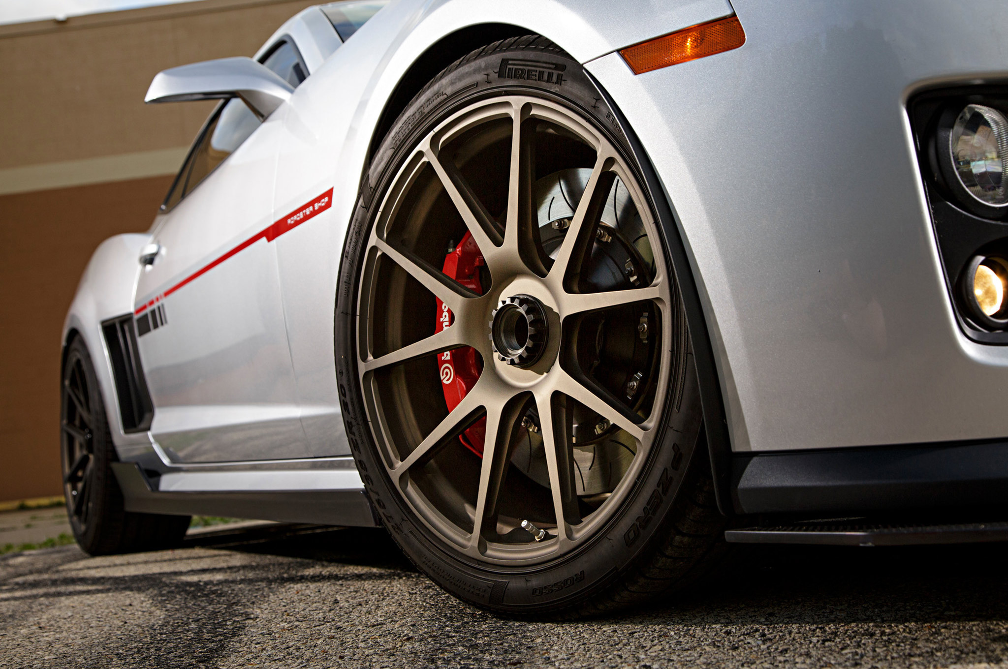 Bronze Forgeline Wheels on Gray Chevy Camaro ZL1 - Photo by Forgeline Motorsports