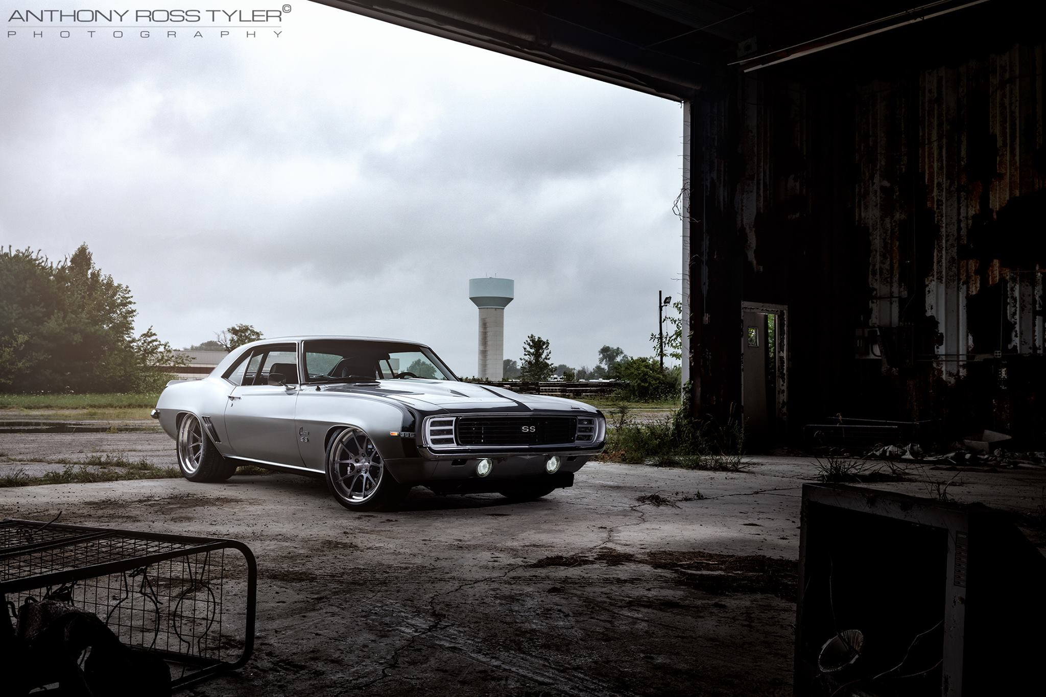 Blacked Out Billet Grille on Gray Chevy Camaro SS - Photo by Forgeline Motorsports