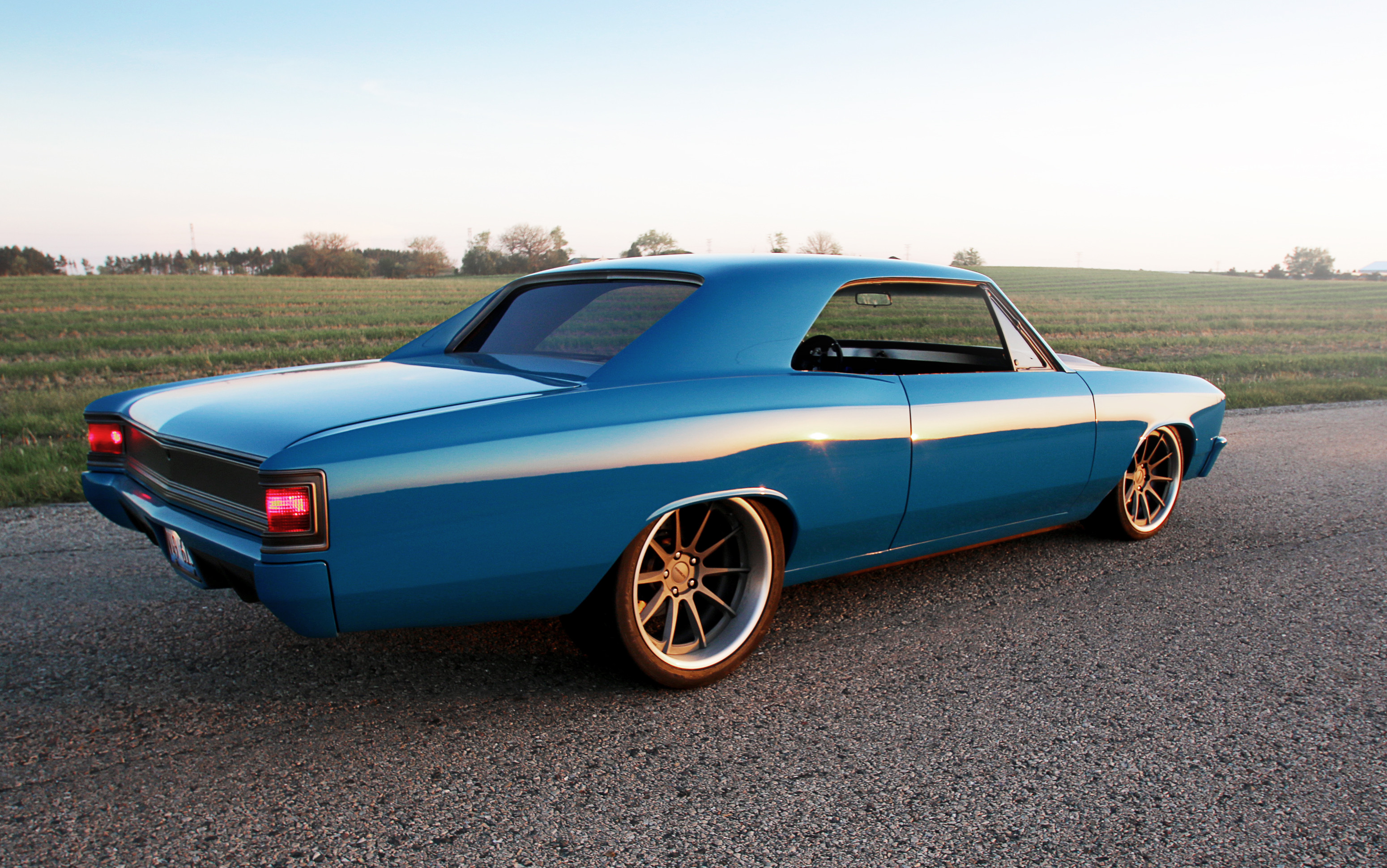 Red LED Taillights on Blue Chevy Chevelle - Photo by Roadster Shop