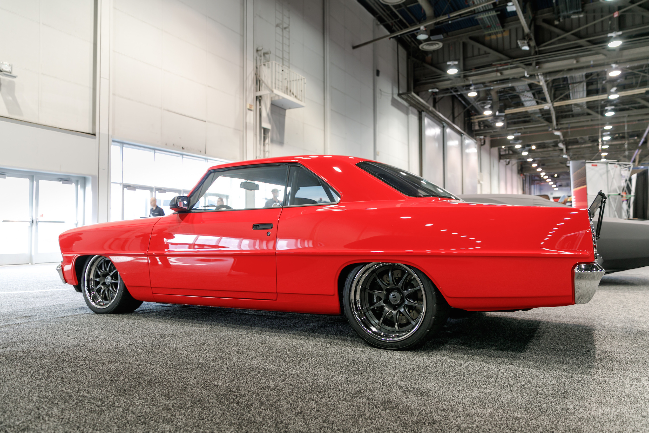 Red Chevy II with Gloss Black Forgeline Rims - Photo by Forgeline Motorsports