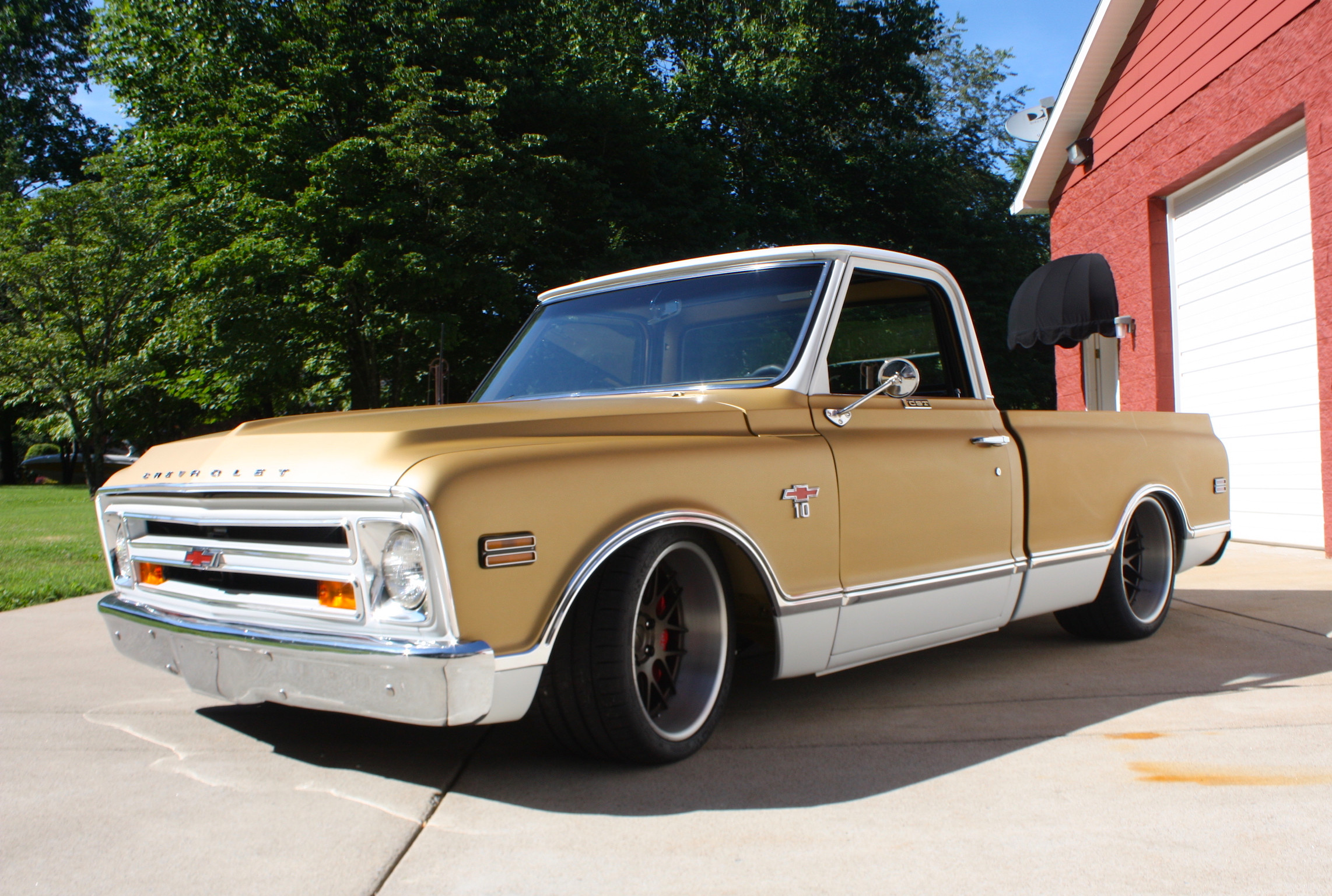 Matte Bronze Forgeline Rims on Brown Chevy CK - Photo by Forgeline Motorsports