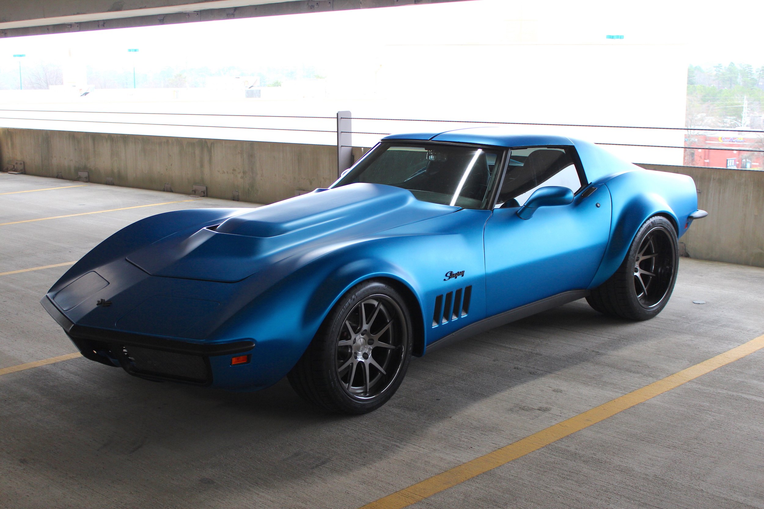 Blue Blooded: Custom Matte Blue Chevy Corvette Stingray.