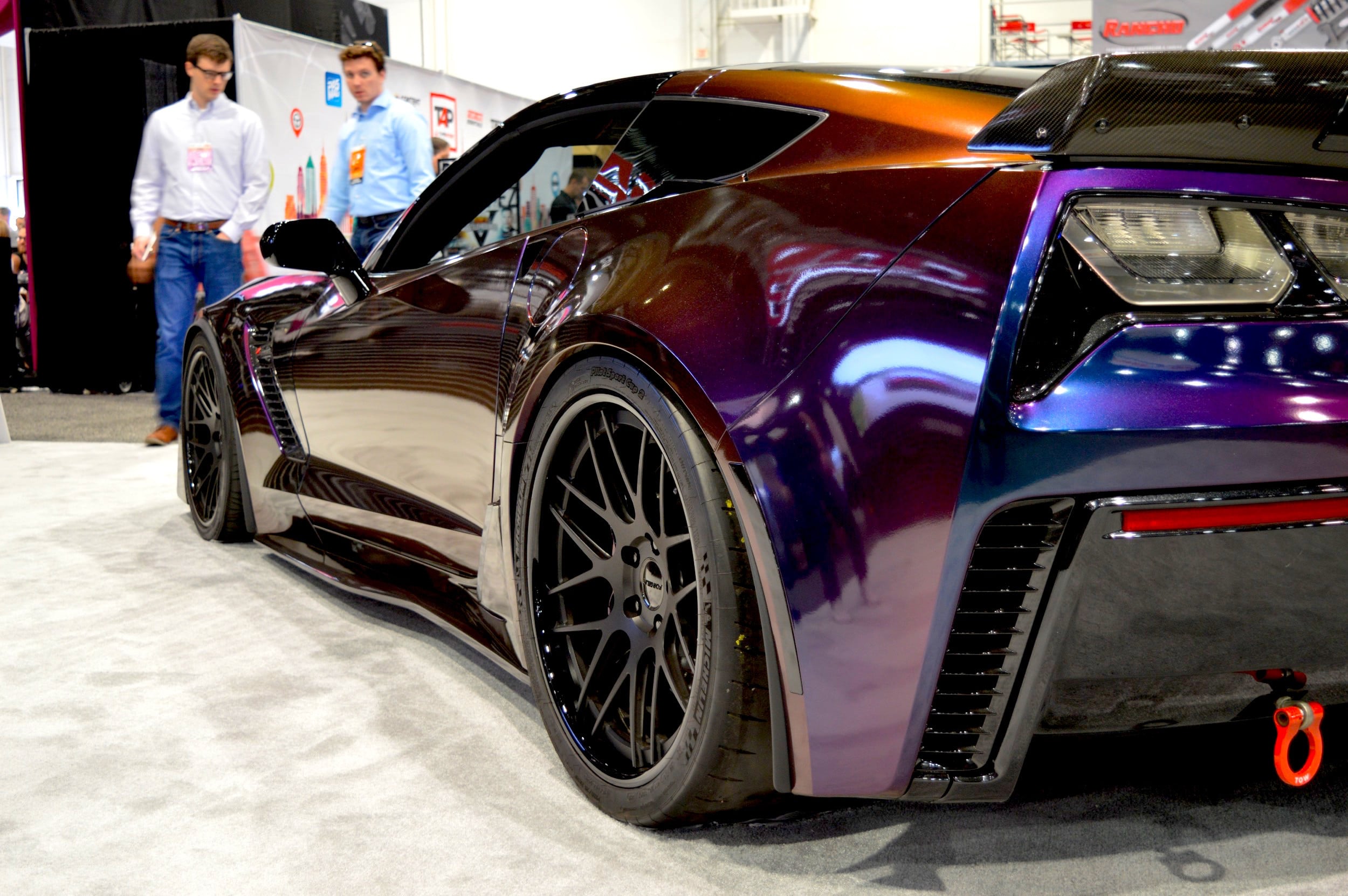 Matte Black Forgeline Rims on Chameleon Chevy Corvette - Photo by Forgeline Motorsports