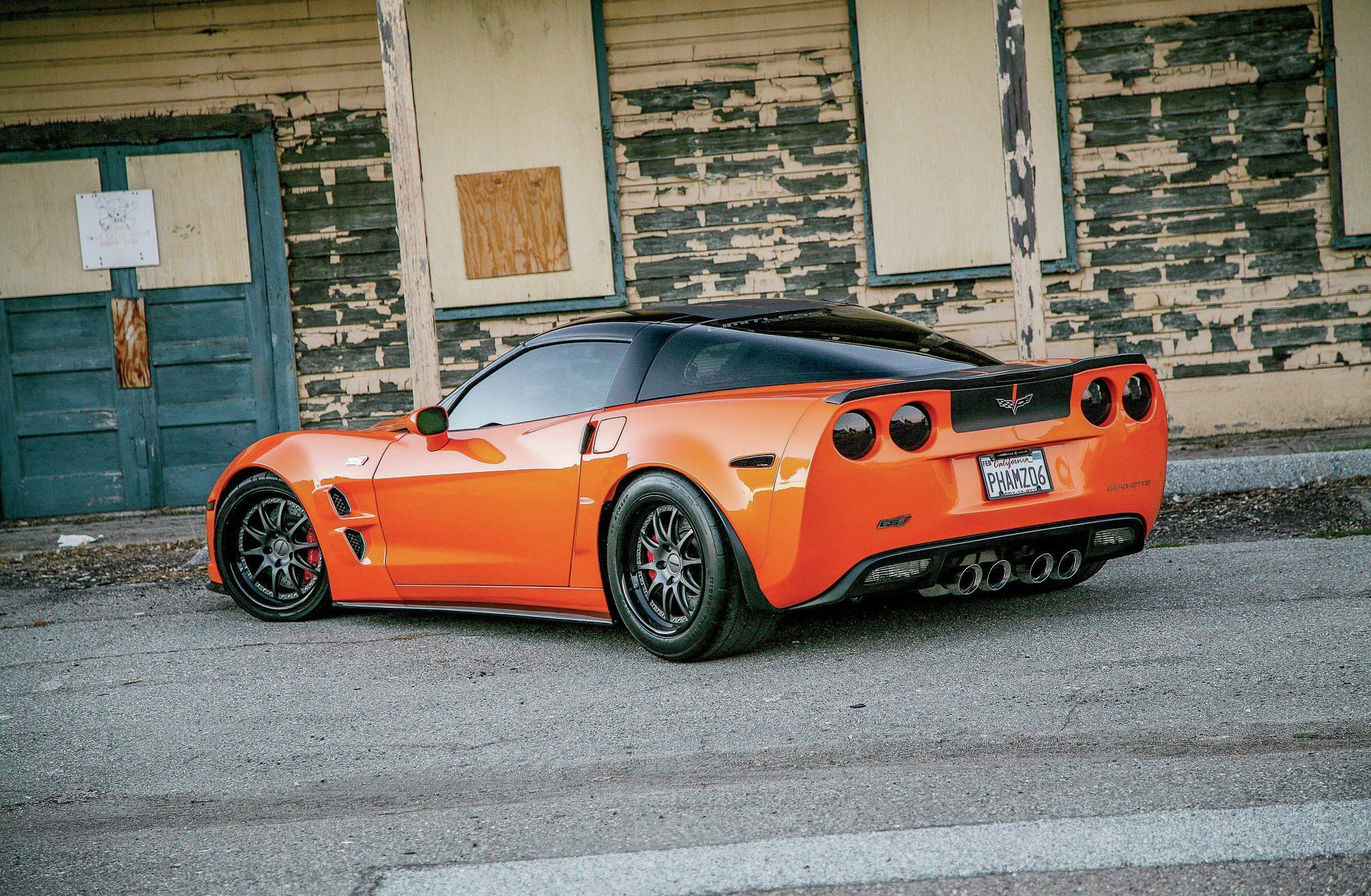 Custom Orange Chevy Corvette Side Scoops - Photo by Forgeline Motorsports