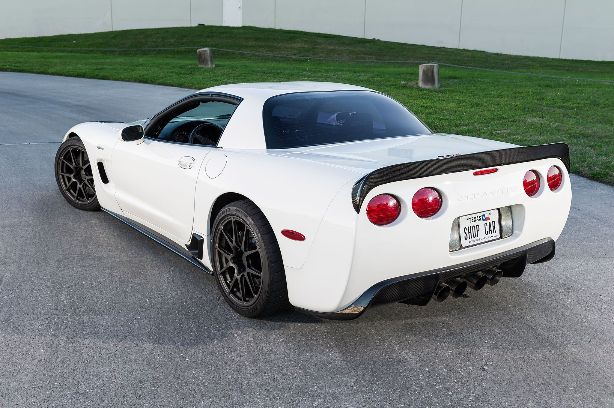 White Chevy Corvette with Matte Black Forgeline Rims - Photo by Forgeline Motorsports