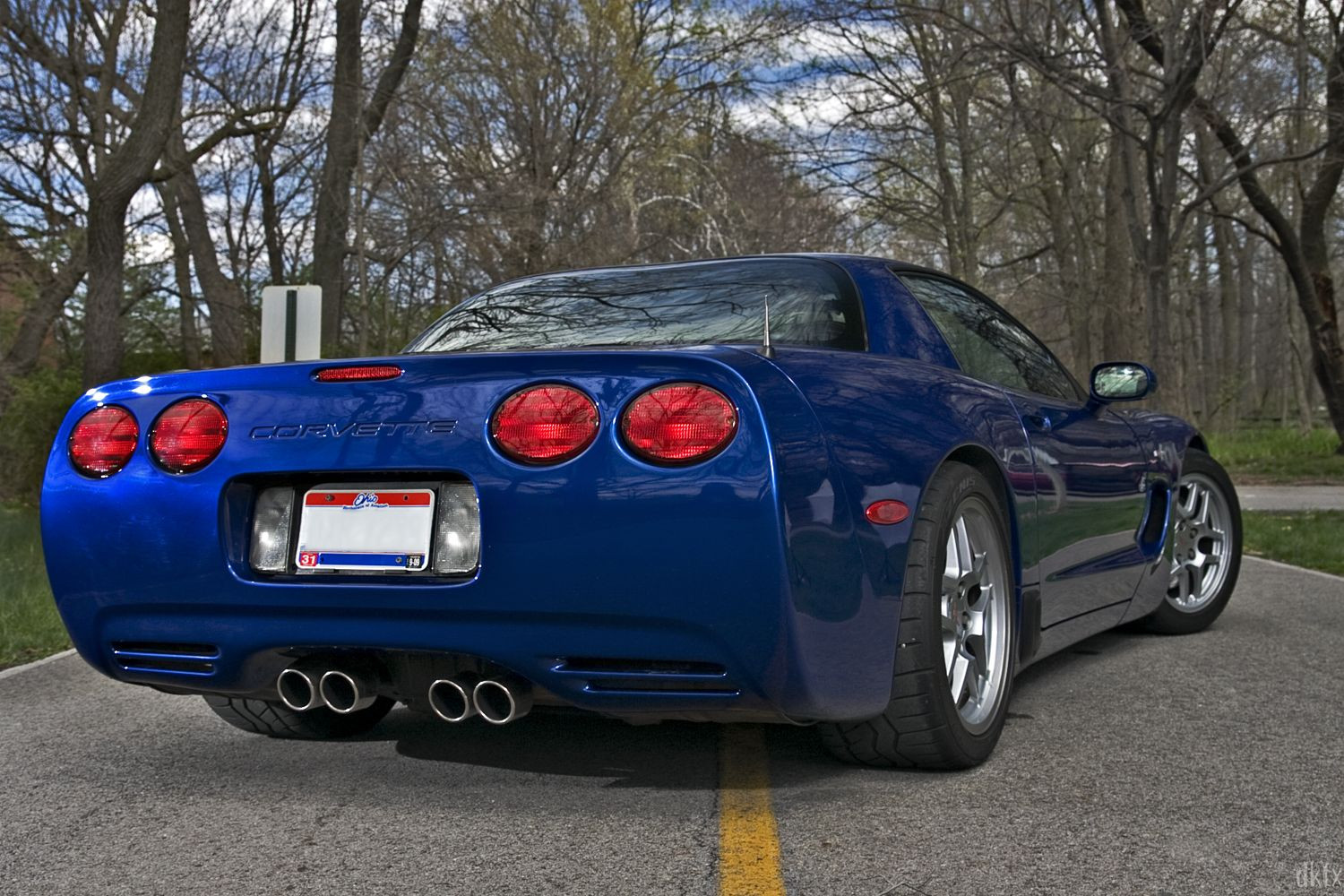 Custom Blue Chevy Corvette Rear Diffuser - Photo by dan kinzie