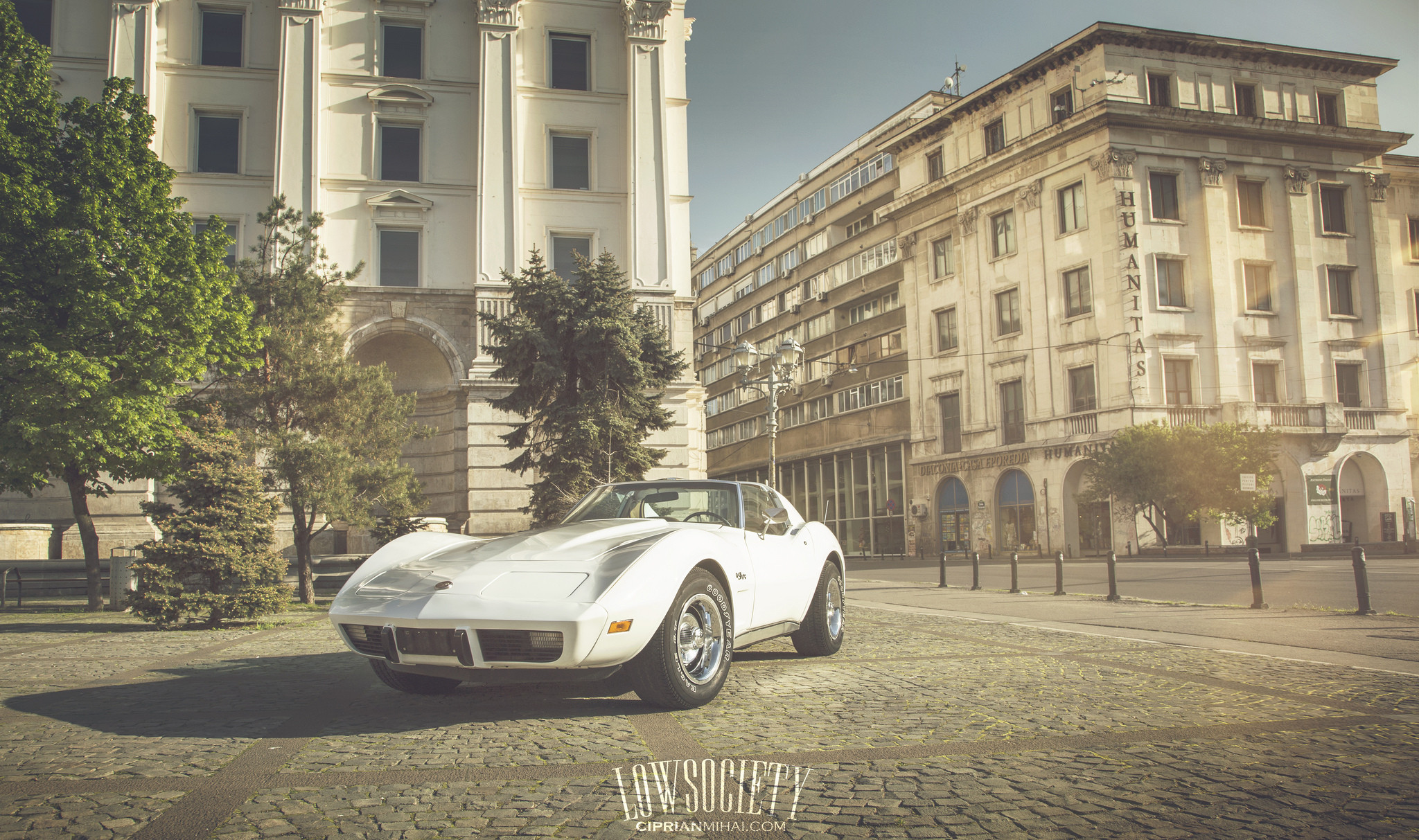 Aftermarket Chrome Trim on White Chevy Corvette - Photo by Ciprian Mihai