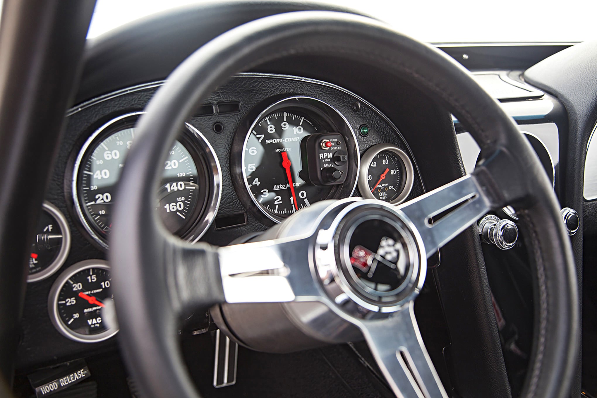 Sport-Comp Gauge Kit in Gray Chevy Corvette - Photo by Jason Lubken