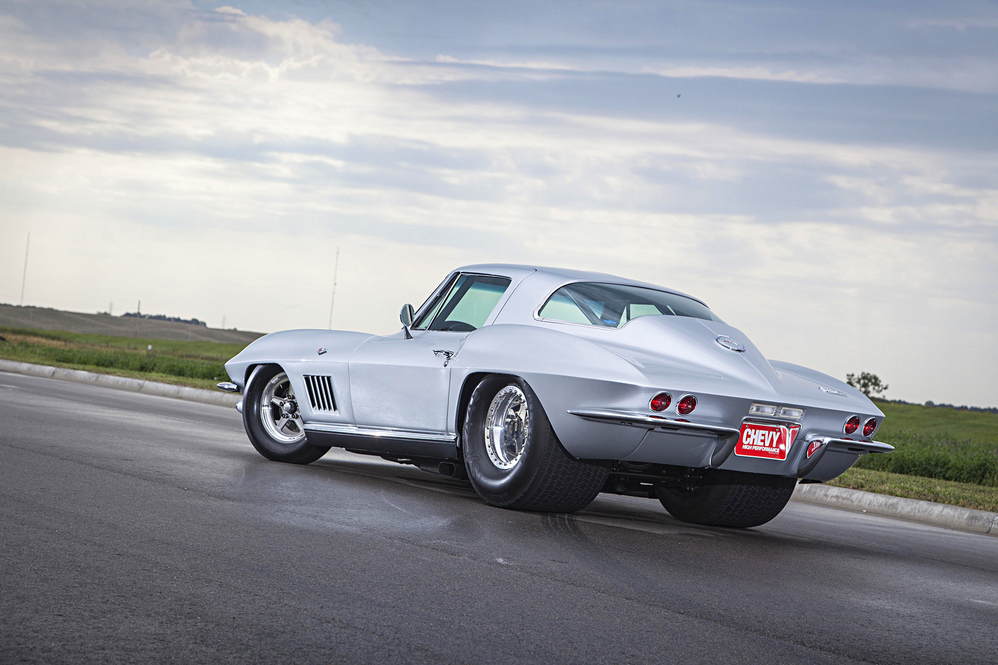 Chrome Rear Bumper Cover on Gray Chevy Corvette - Photo by Jason Lubken