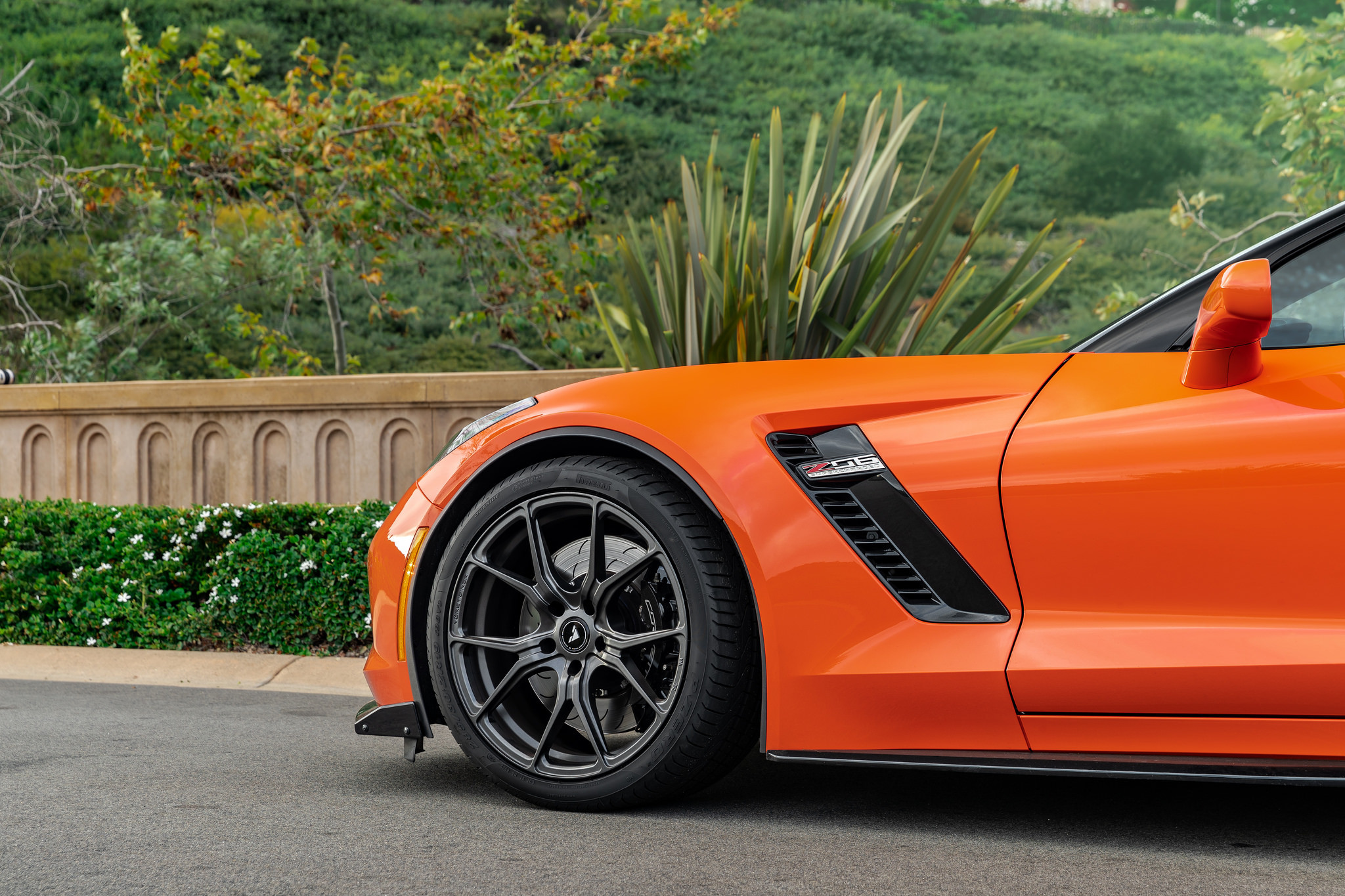 Orange Chevy Corvette Z06 with Custom Side Vents - Photo by Vorsteiner