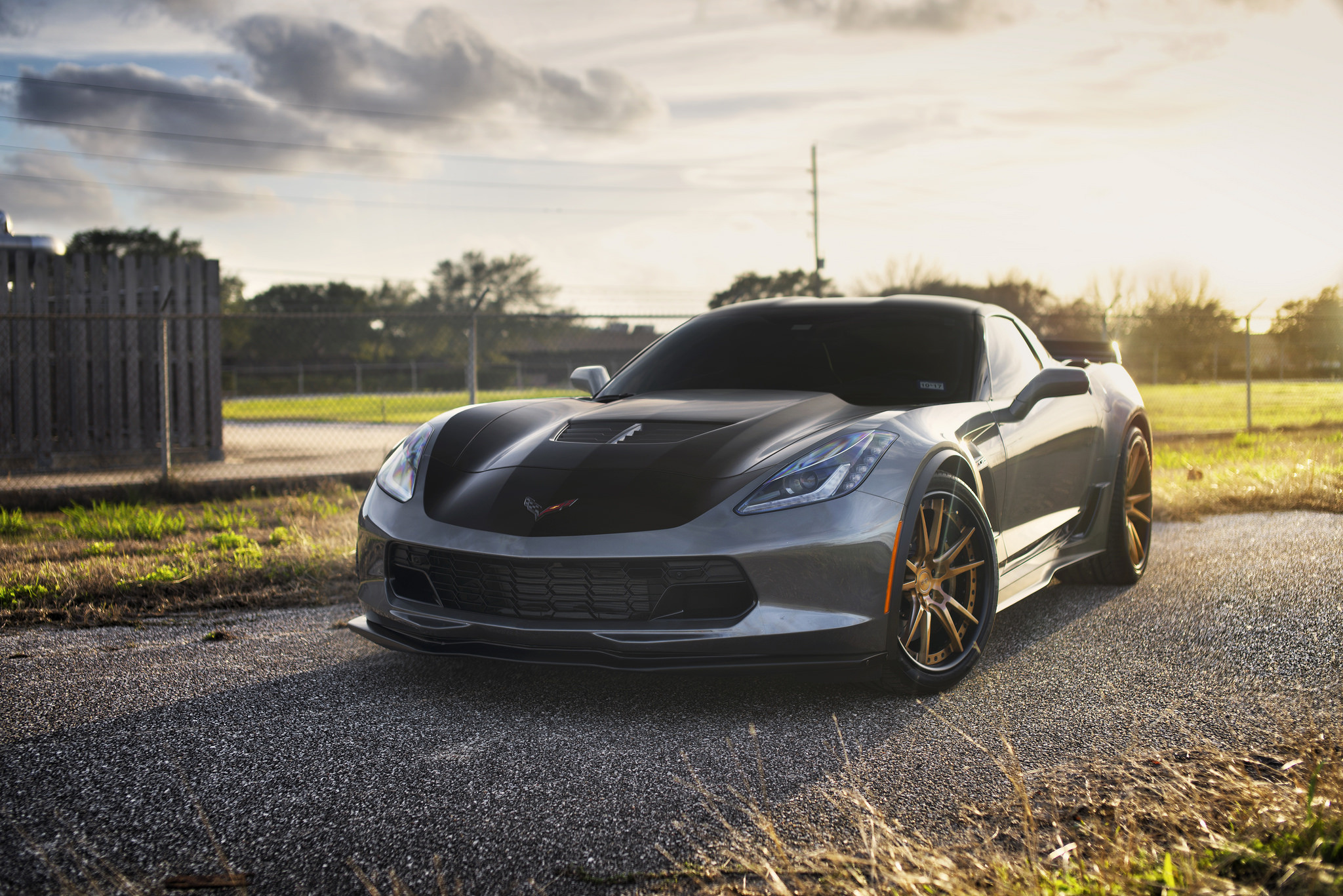 Black top Chevy Corvette C7 On Niche Custom Wheels - Photo by Niche