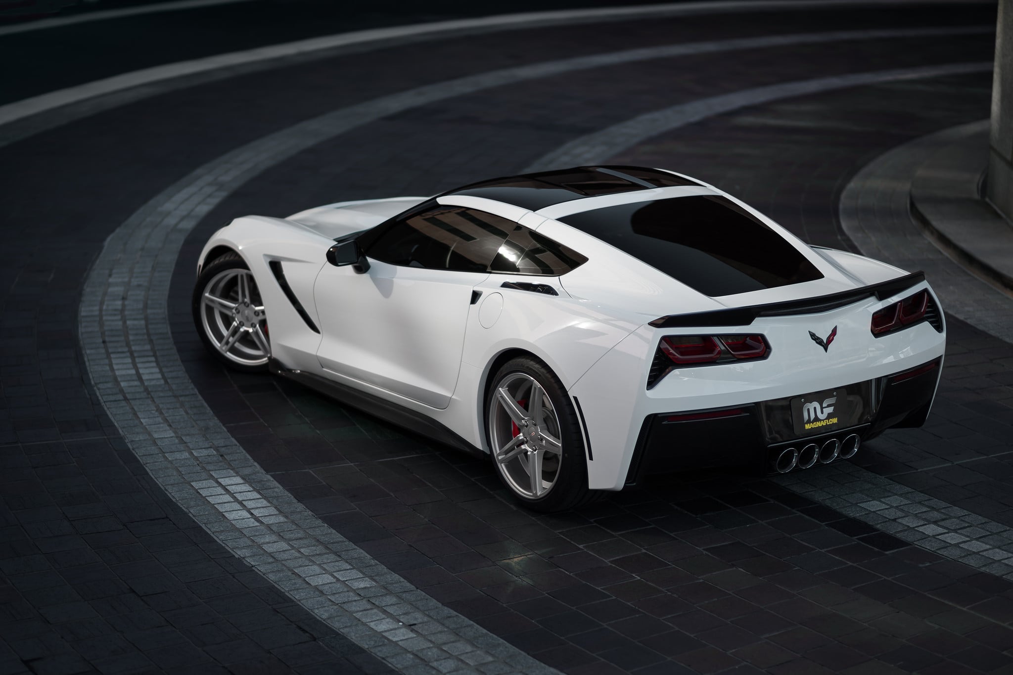Chevy Corvette With Big Exhaust Tips by Magnaflow - Photo by TSW