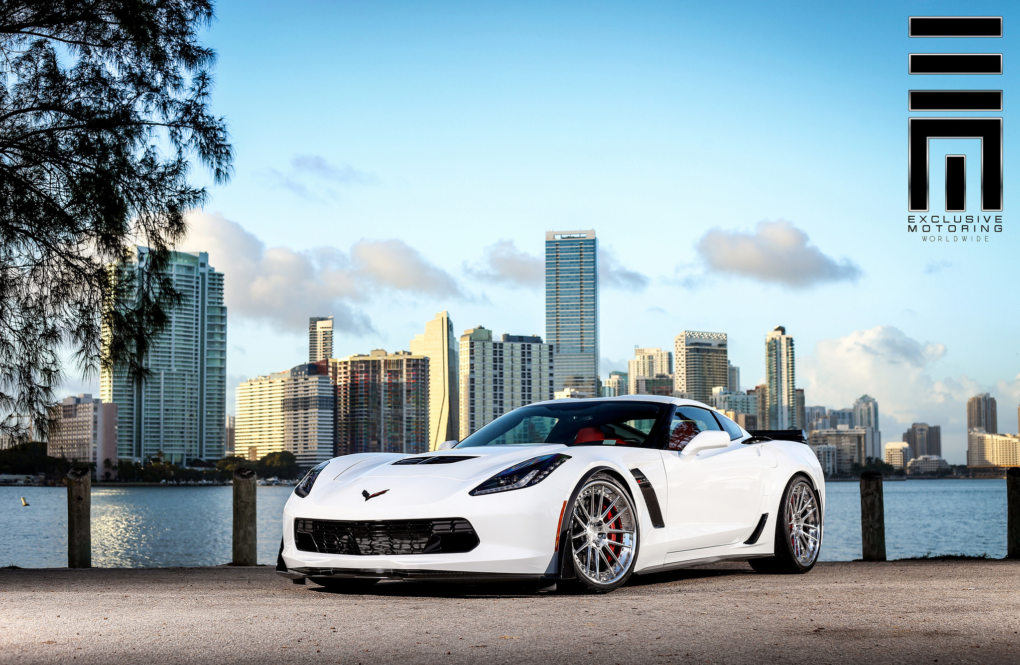 Luxury Sports Car Corvette Stingray on a set of custom rims - Photo by Exclusive Motoring