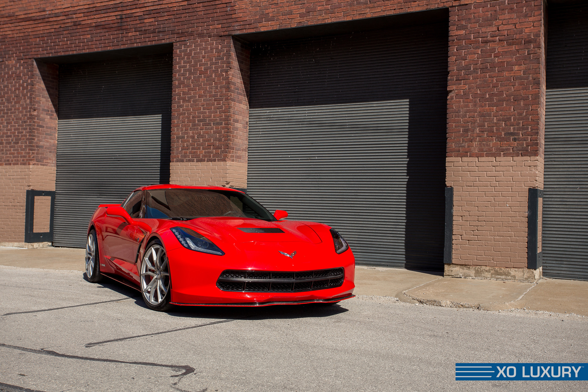 Racing Red Covette C7 on XO Luxury Rims - Photo by XO Luxury