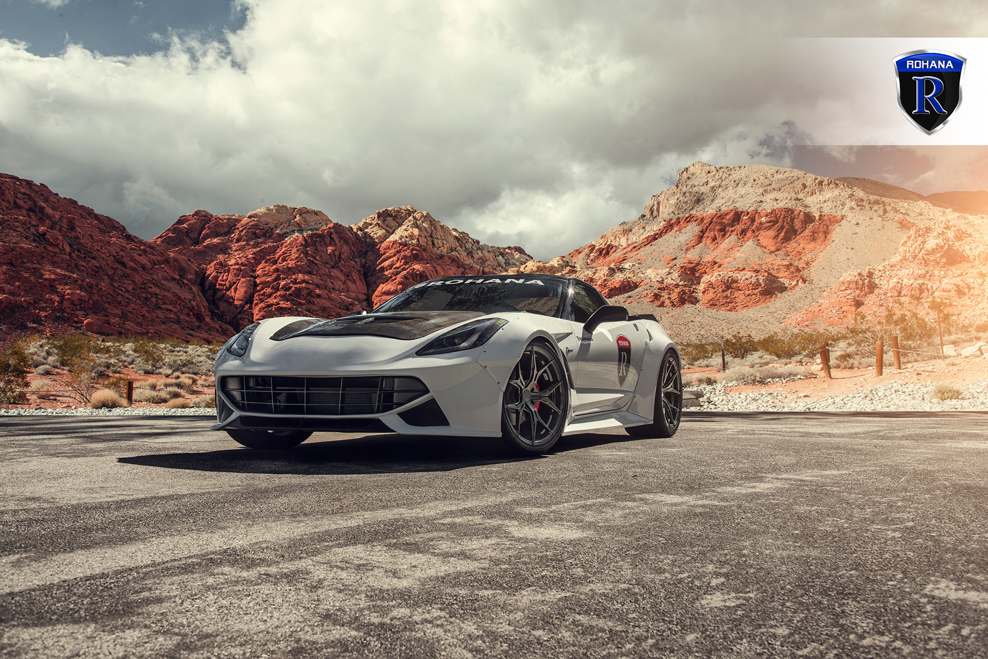 Chevy Corvette C7 With a Wide Body Kit - Photo by Rohana Wheels