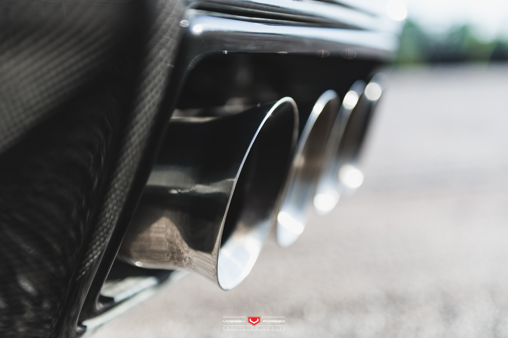 Carbon fiber rear valance on Corvette C7 - Photo by Vossen