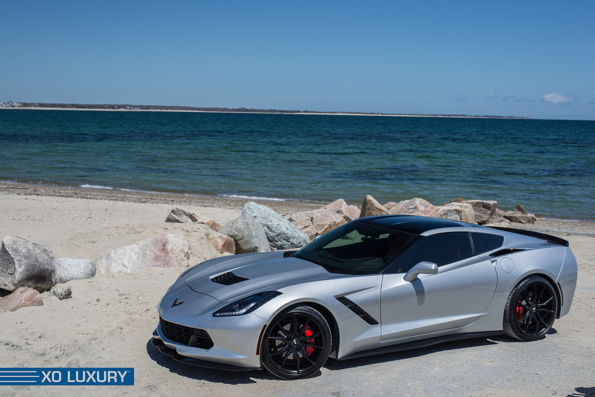 Silver Chevy Corvette With Black Roof - Photo by XO Luxury