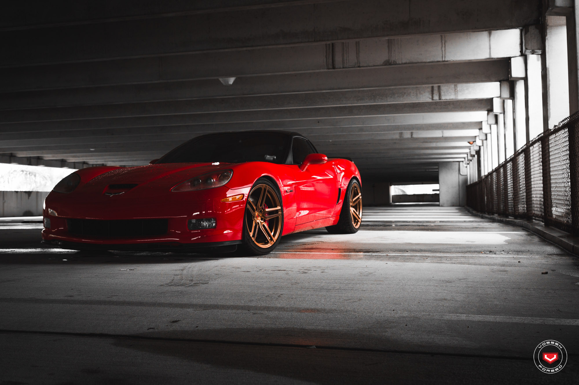 Brickell Bronze Custom Wheels on Chevy Corvette - Photo by Vossen