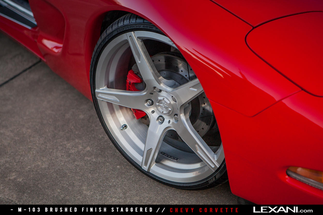 M103 Staggered Wheels on Custom Chevy Corvette - Photo by Lexani