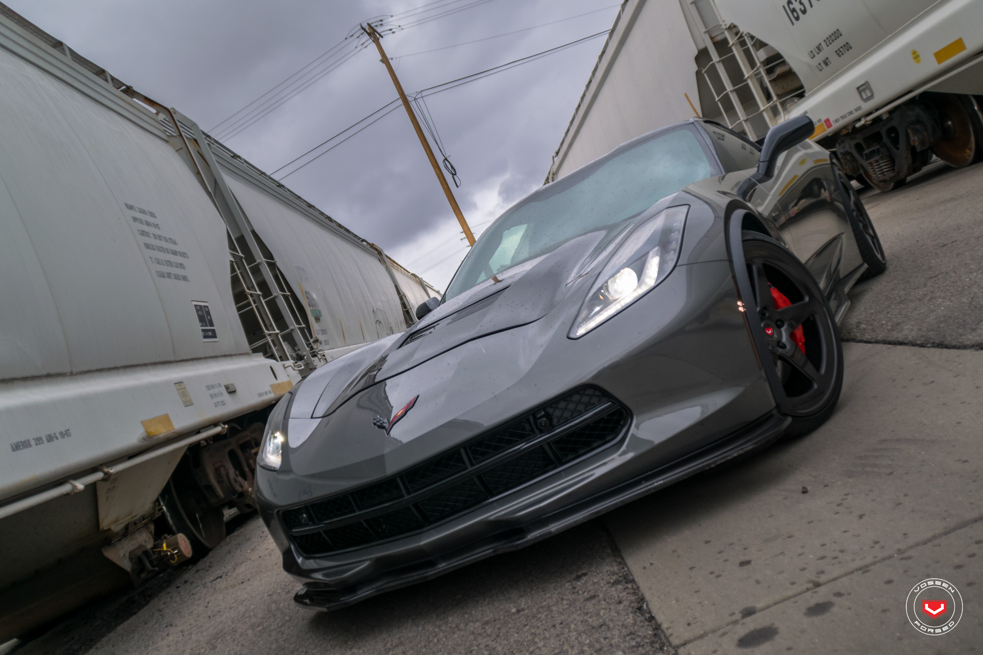 Custom Gray Chevy Corvette on Vossen Wheels - Photo by Vossen