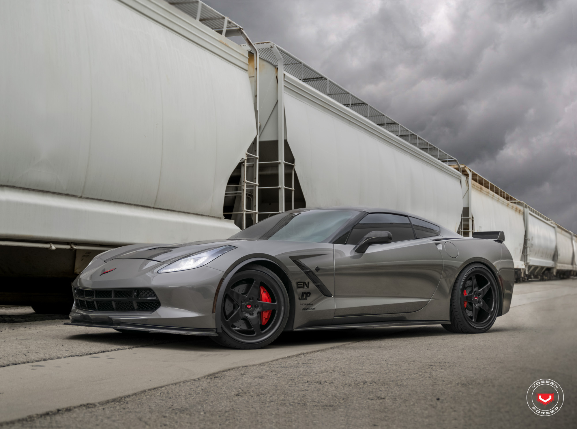 Chevy Corvette with Aftermarket Side Skirts - Photo by Vossen