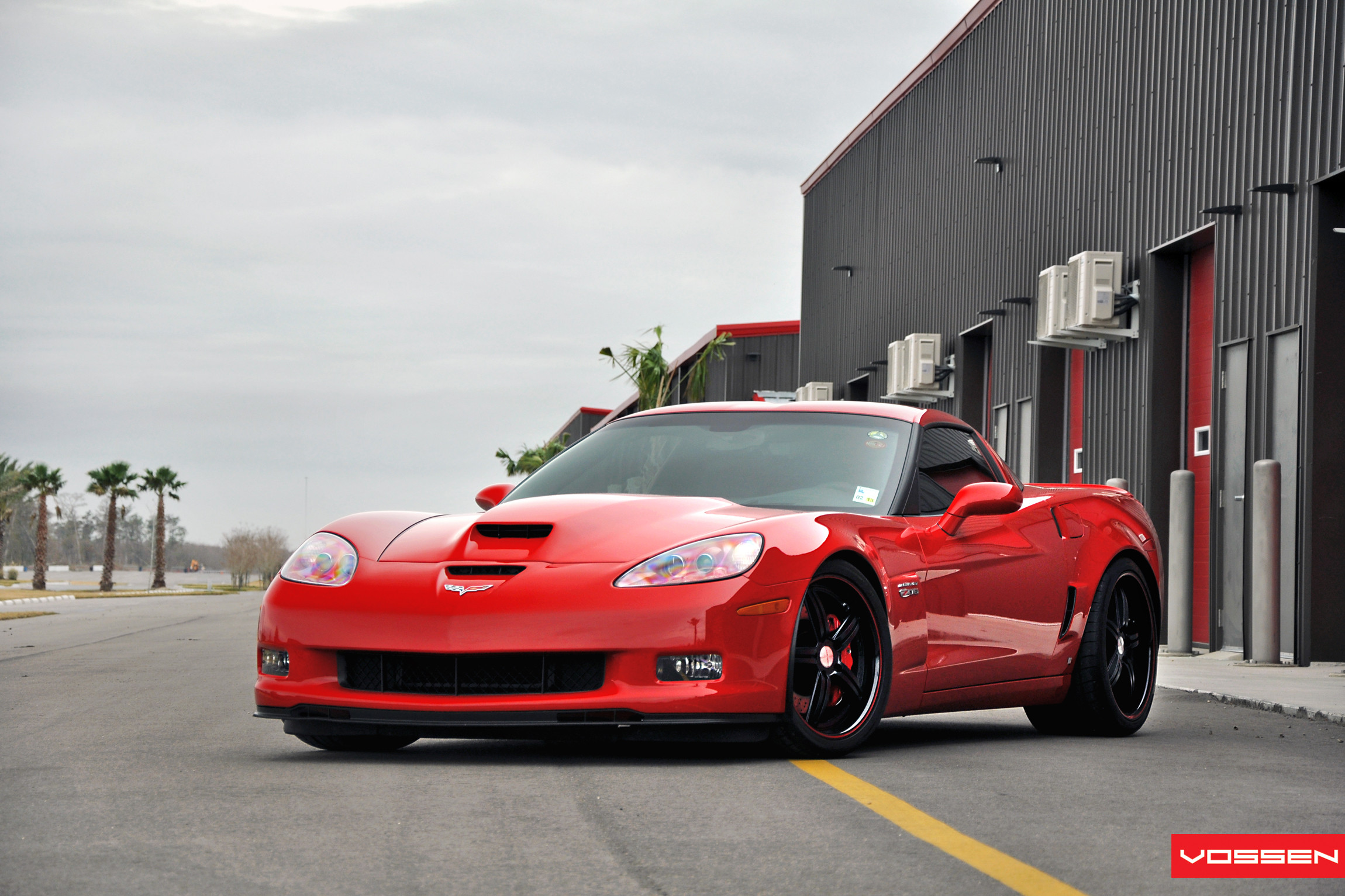 Aftermarket Hood with Air Vent on Chevy Corvette - Photo by Vossen