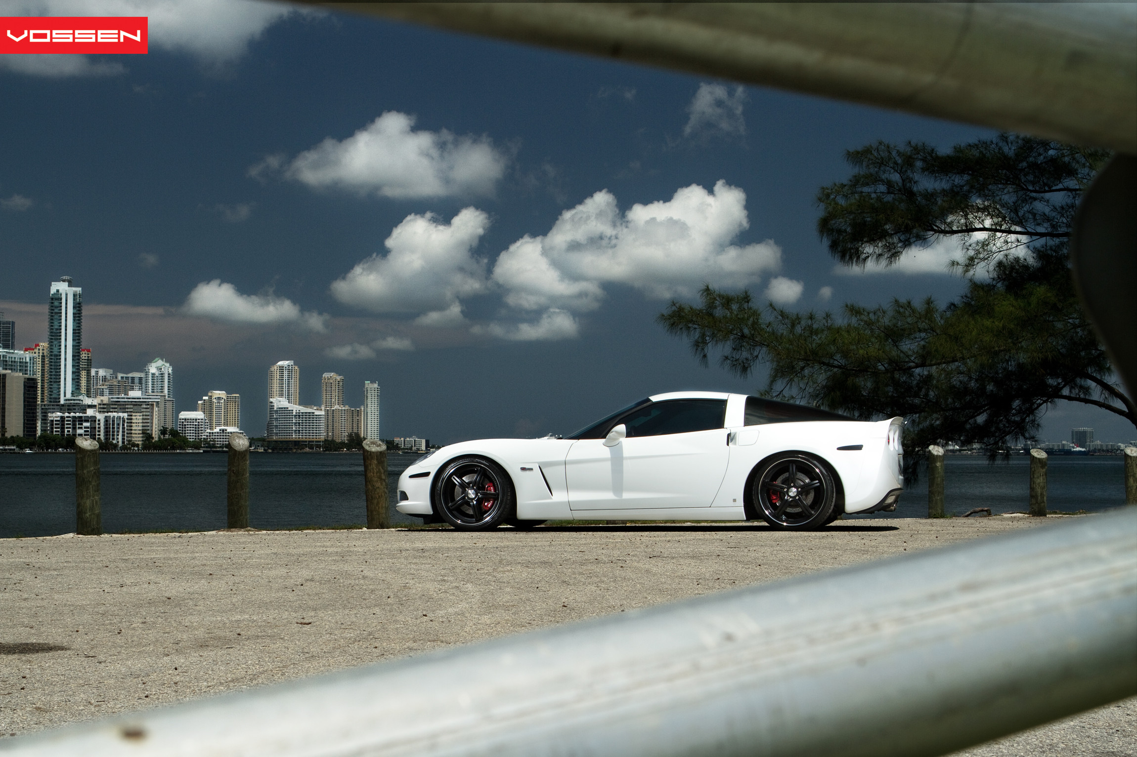 Vossen CV Wheels on White Chevy Corvette - Photo by Vossen